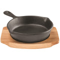 Cast Iron Skillet 10cm with Maple Tray