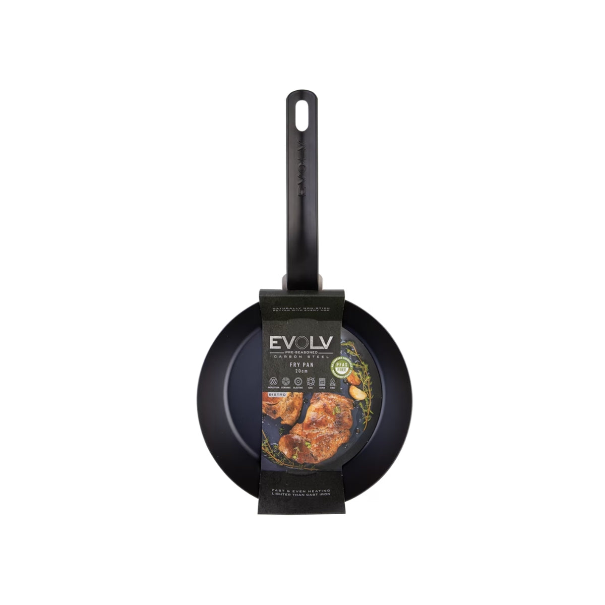 Pre-Seasoned Carbon Steel Fry Pan 20cm