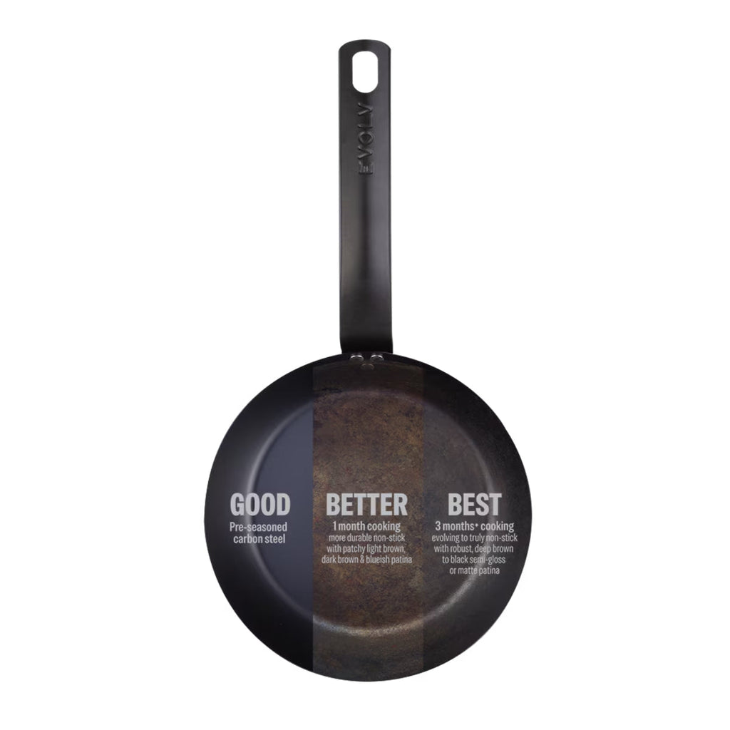 Pre-Seasoned Carbon Steel Fry Pan 24cm