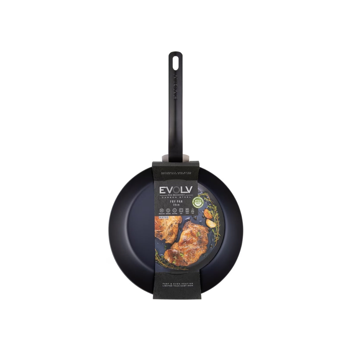 Pre-Seasoned Carbon Steel Fry Pan 28cm