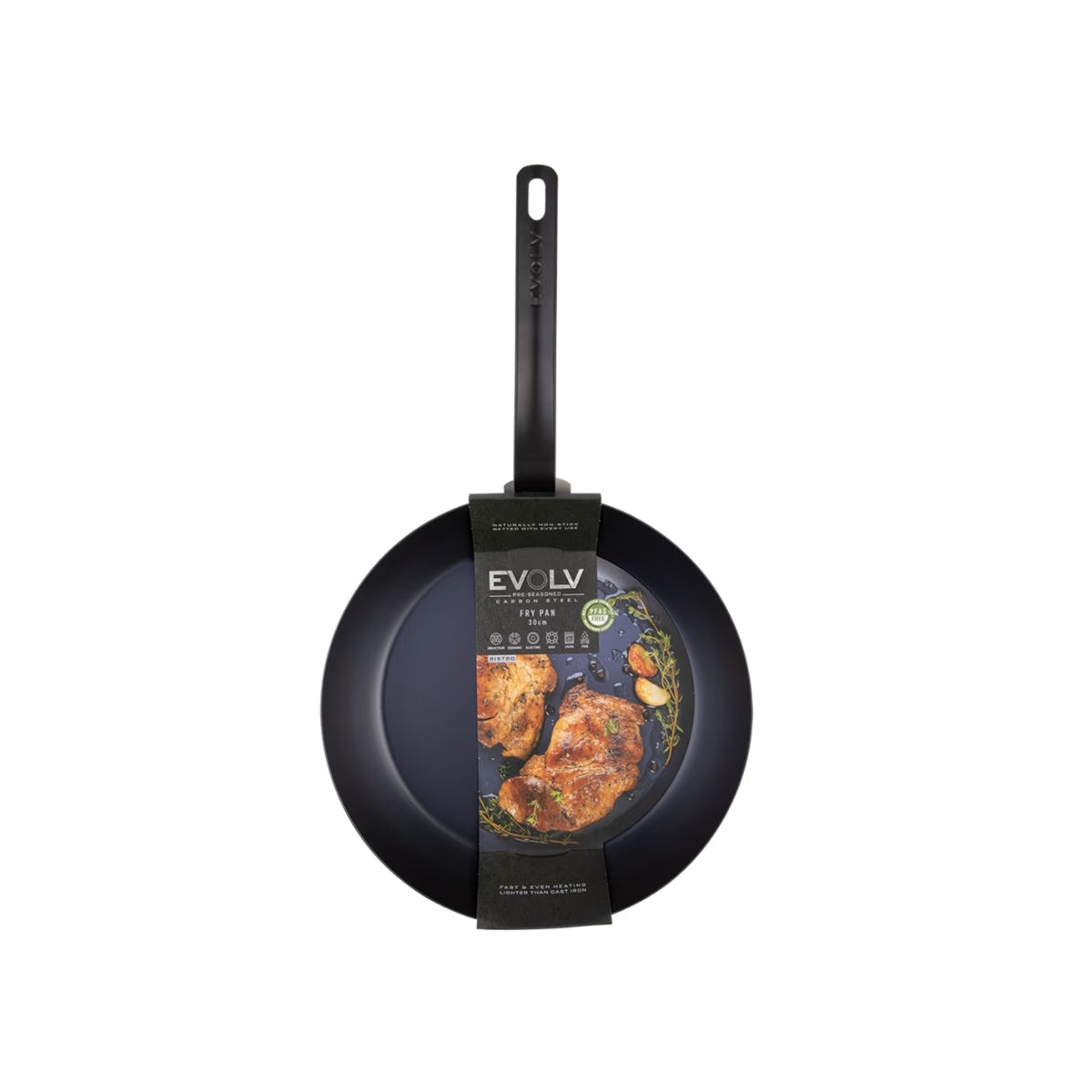 Pre-Seasoned Carbon Steel Fry Pan 30cm