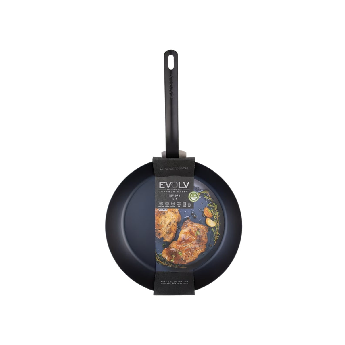 Pre-Seasoned Carbon Steel Fry Pan 32cm
