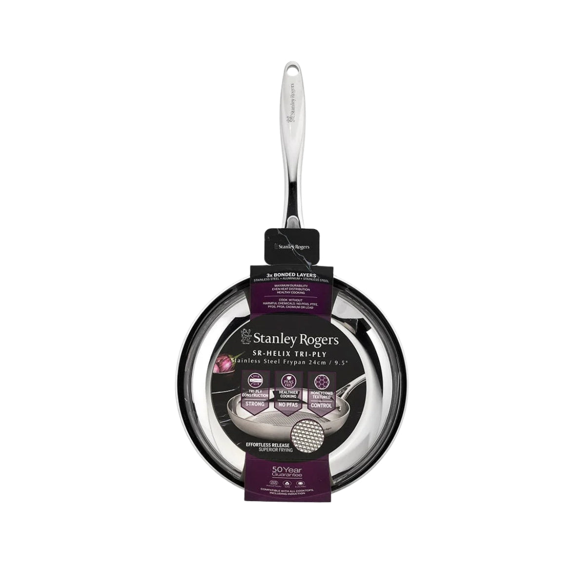 Tri-Ply Stainless Steel Frypan 24cm