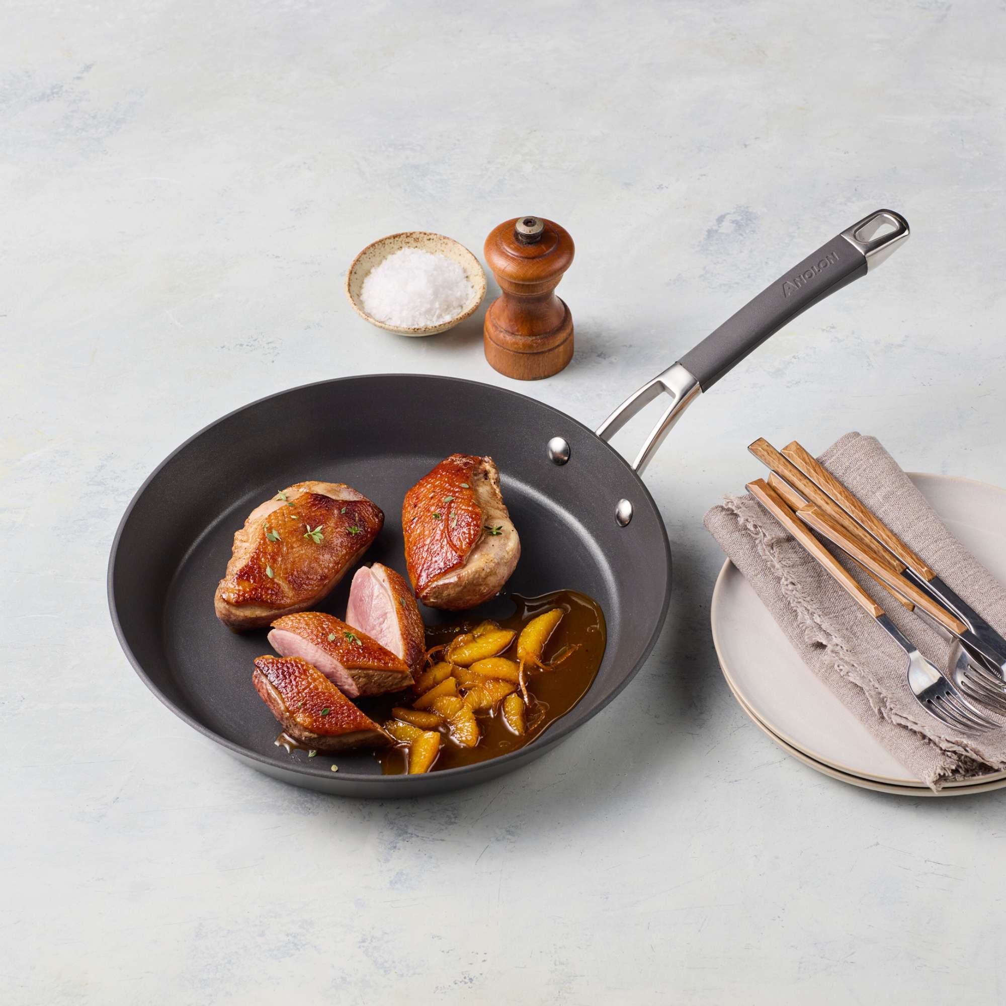 Hard Anodised French Skillet 28cm
