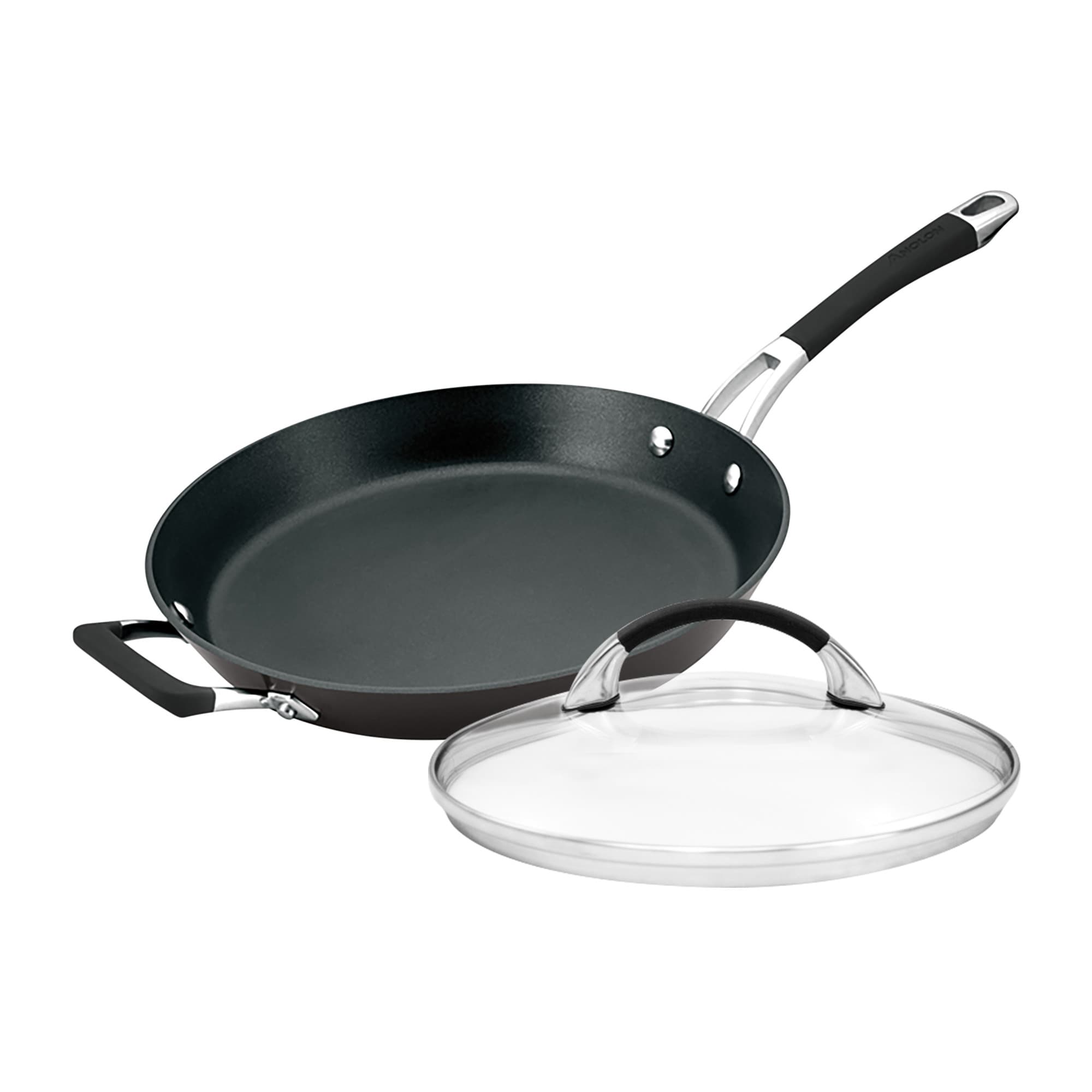 Hard Anodised French Skillet 30cm with Lid