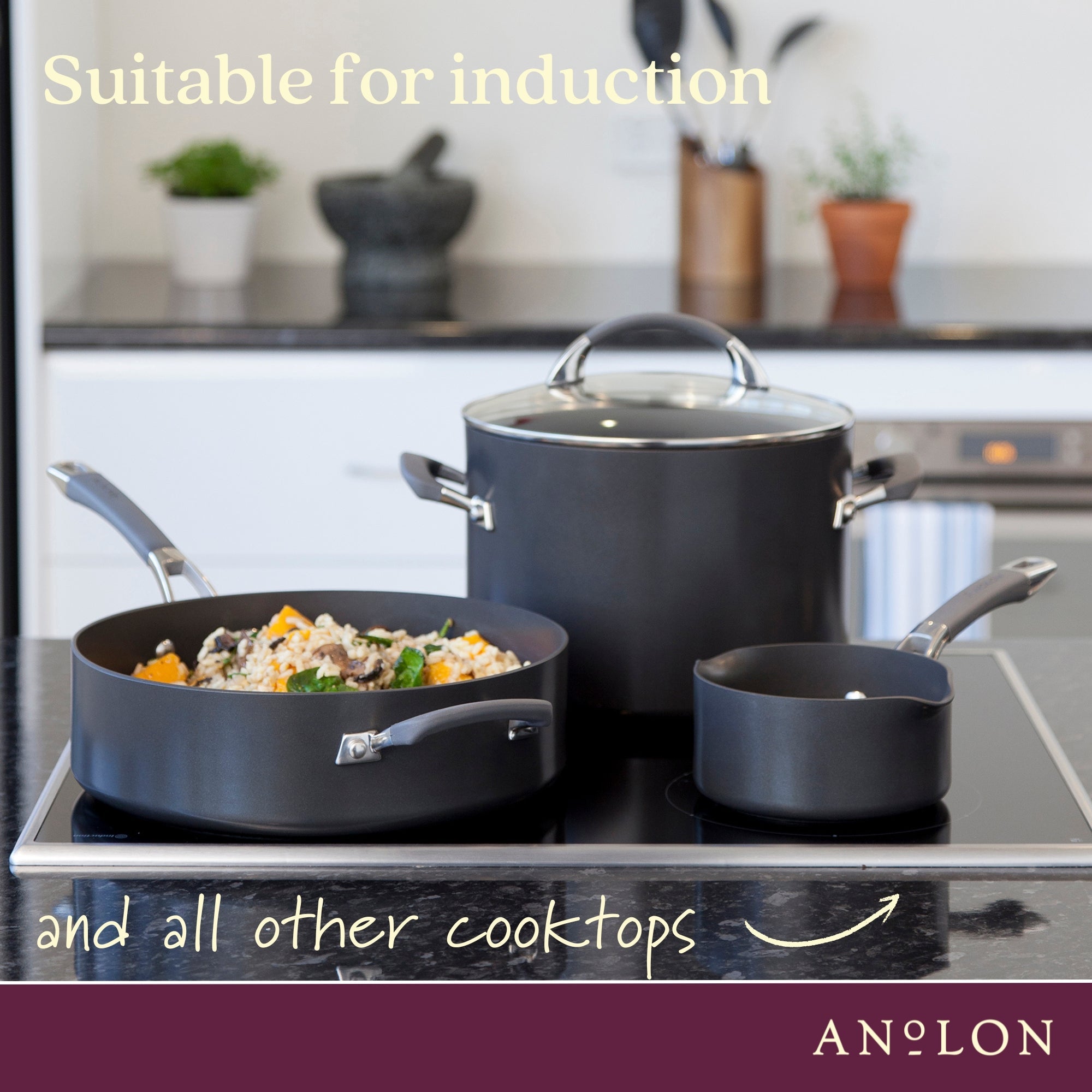 Hard Anodised French Skillet Twin Pack 20cm and 26cm