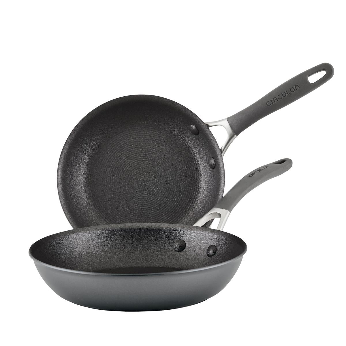 Hard Anodised Skillet Twin Pack 21.5cm and 25.4cm