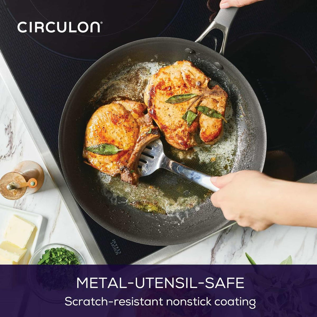 Hard Anodised Skillet Twin Pack 21.5cm and 25.4cm