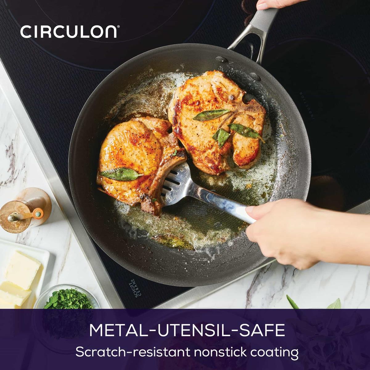 Hard Anodised Skillet Twin Pack 21.5cm and 25.4cm