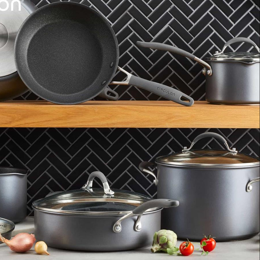 Hard Anodised Skillet Twin Pack 21.5cm and 25.4cm