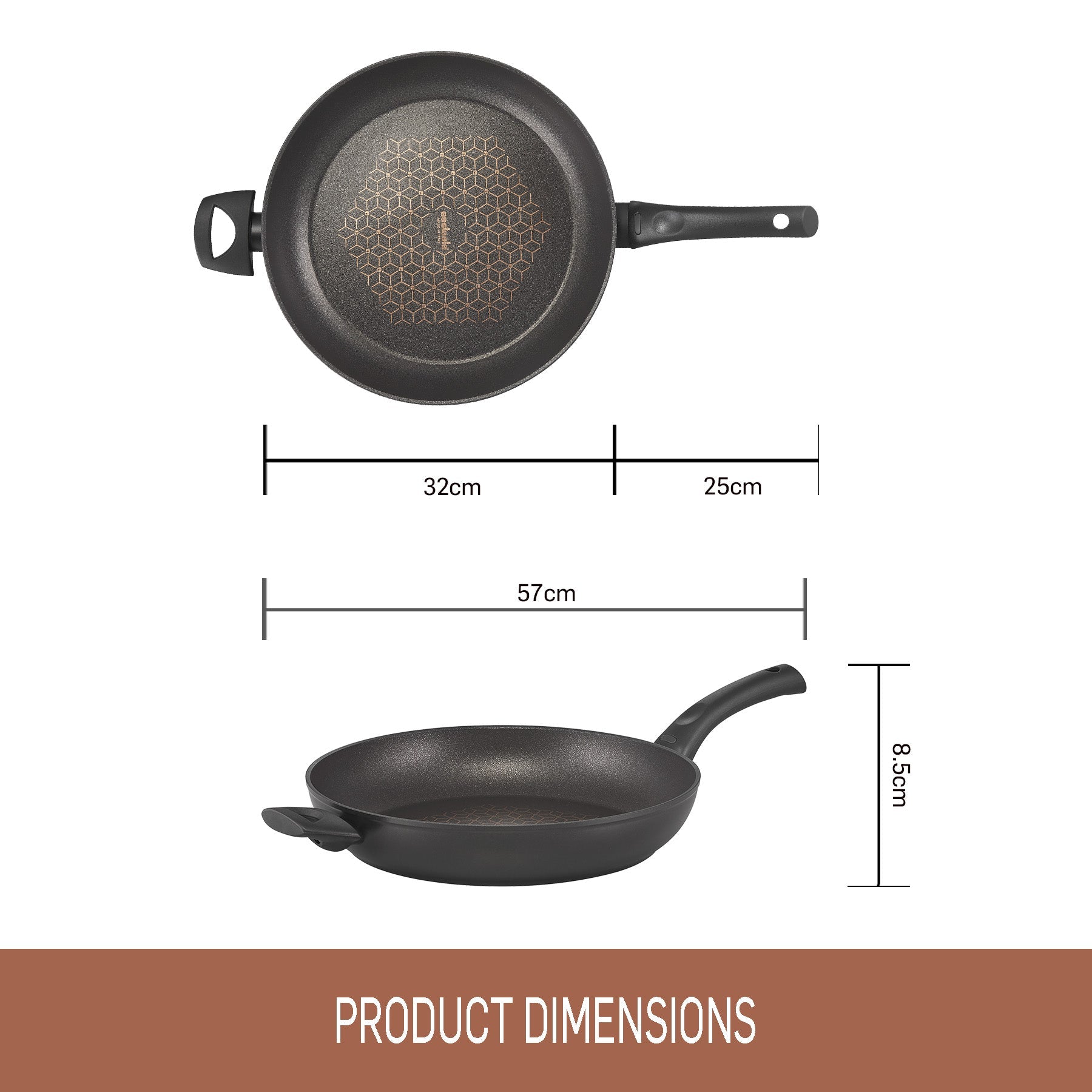 Cast Aluminium Open French Skillet 32cm