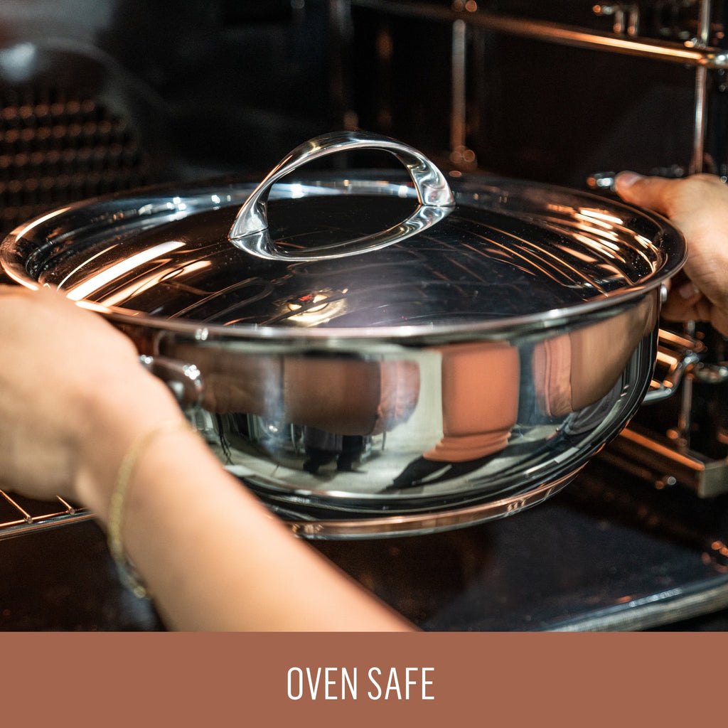 Stainless Steel Open French Skillet 24cm