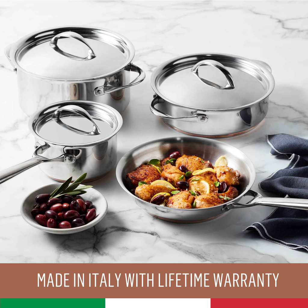 Stainless Steel Open French Skillet 28cm