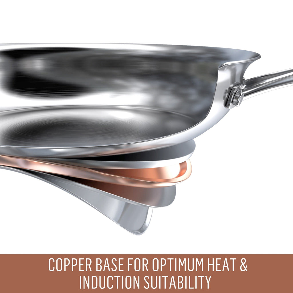Stainless Steel Open French Skillet 28cm