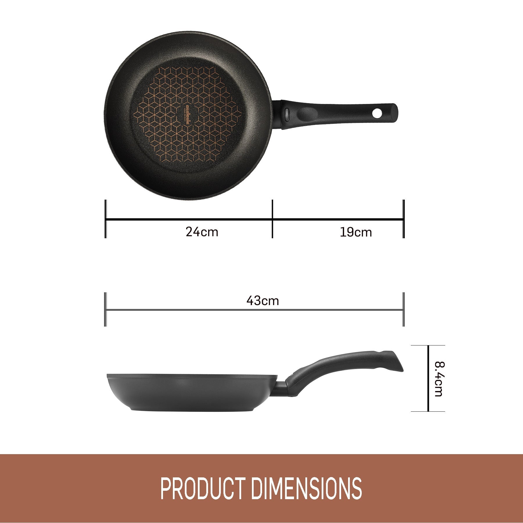 Cast Aluminium Open French Skillet 24cm