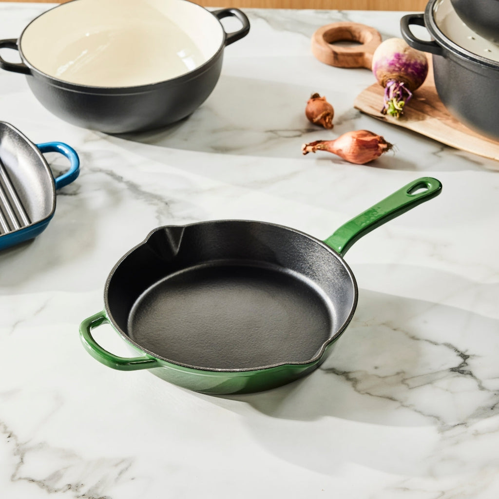 Cast Iron Frypan English Racing Green 26cm Gift Boxed