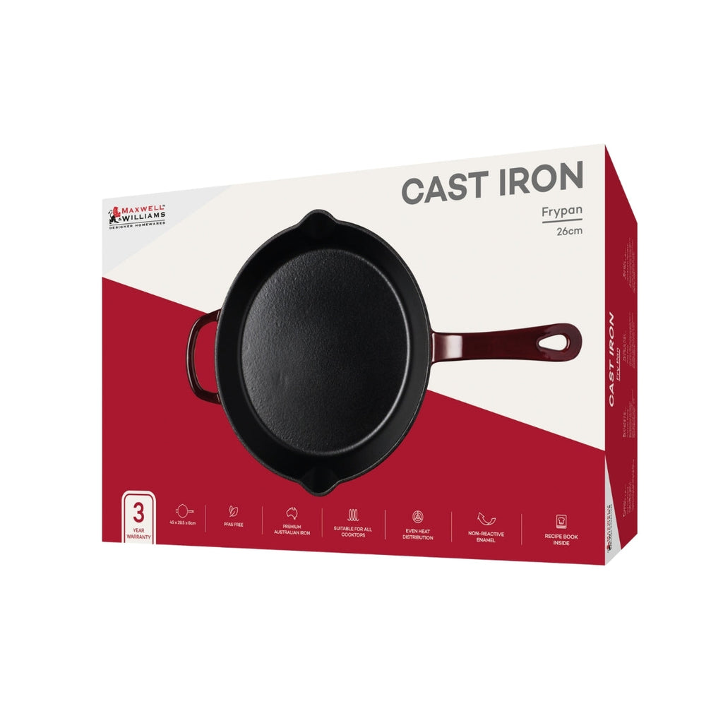 Cast Iron Frypan Merlot 26cm Gift Boxed