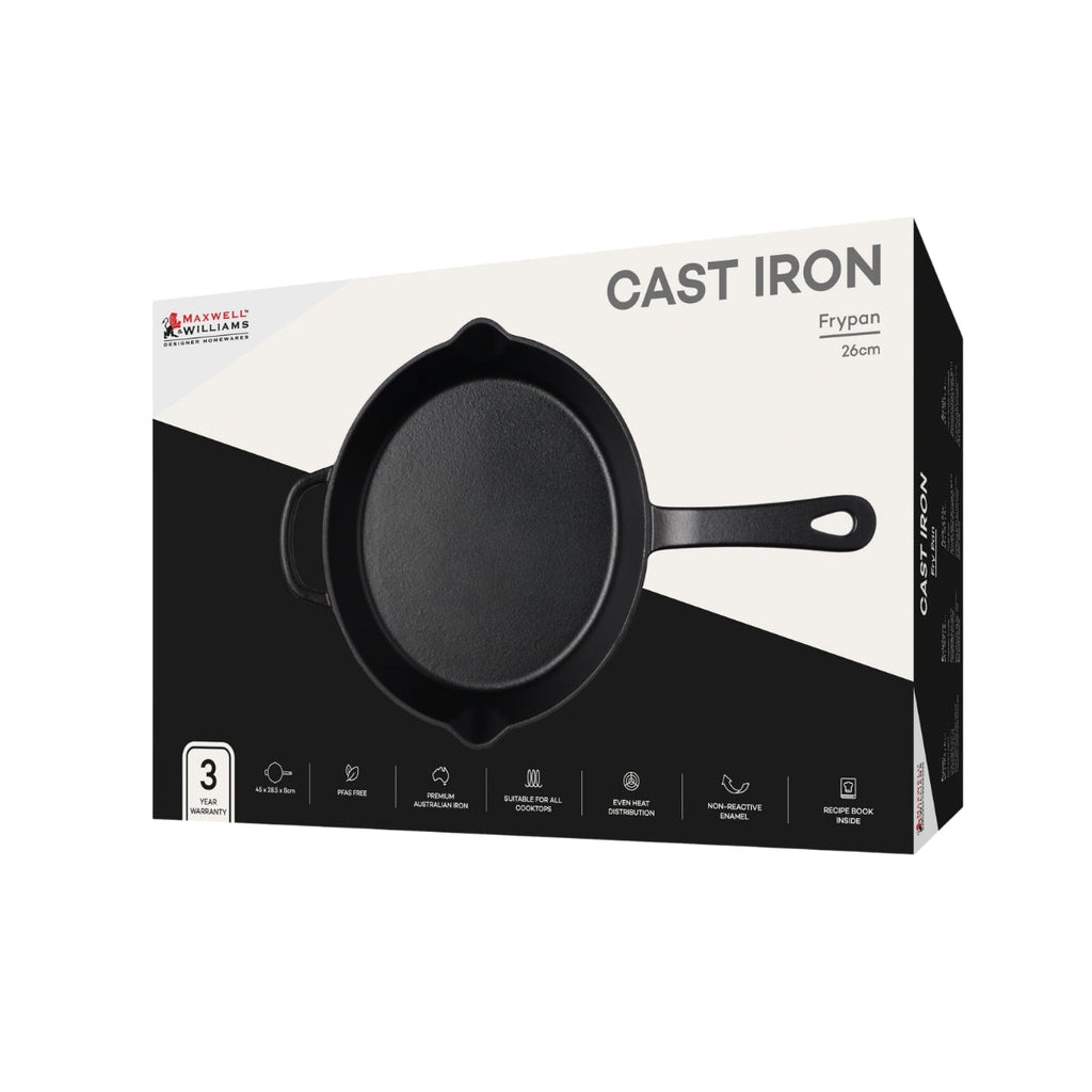 Cast Iron Frypan Black 26cm Gift Boxed