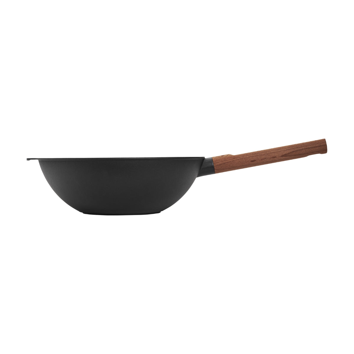 Wooden Handle Wok 28cm