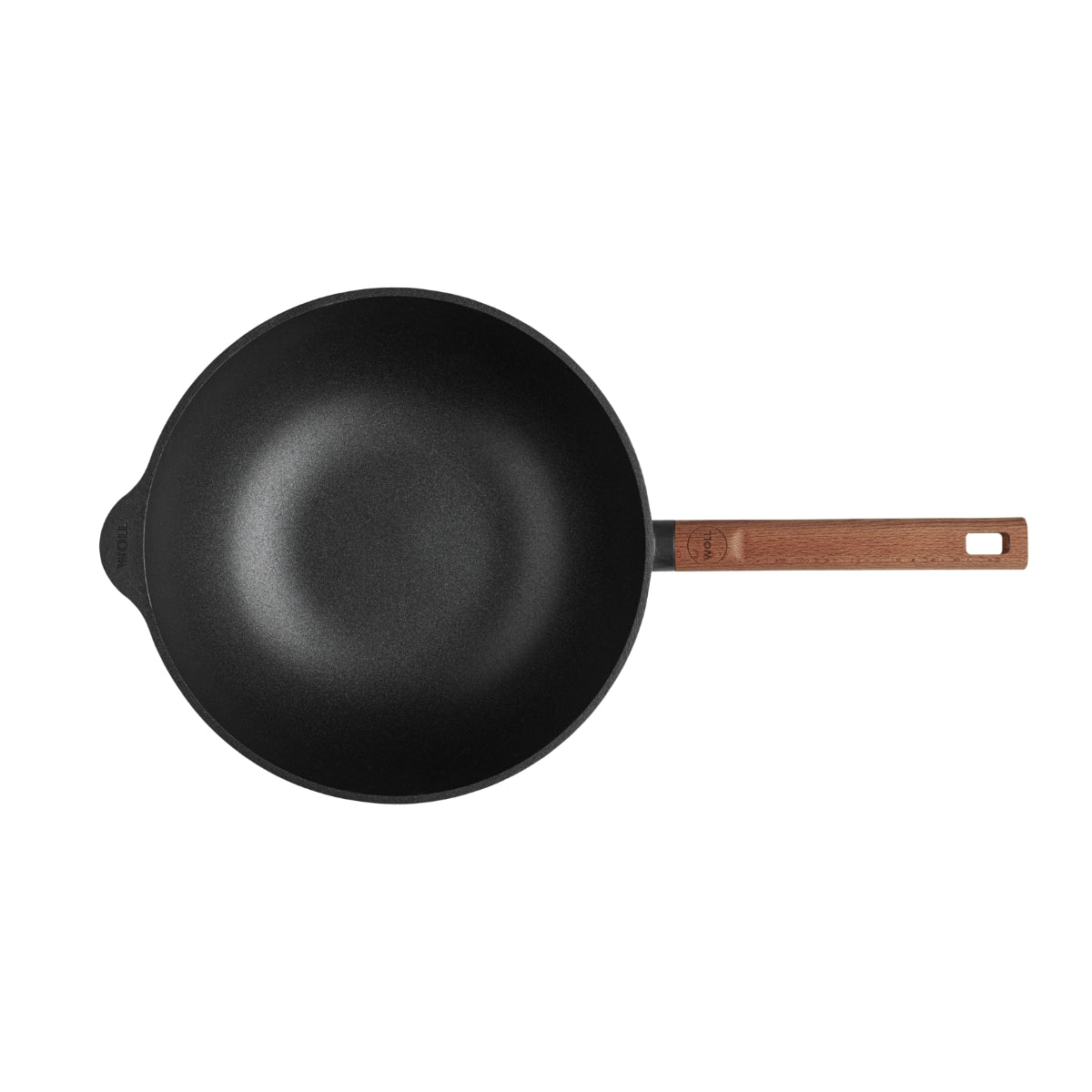 Wooden Handle Wok 28cm