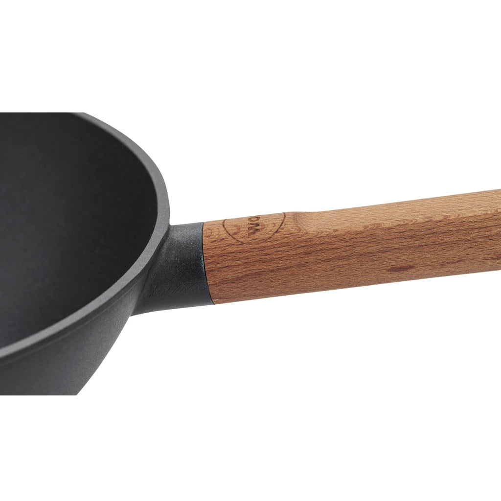 Wooden Handle Wok 28cm