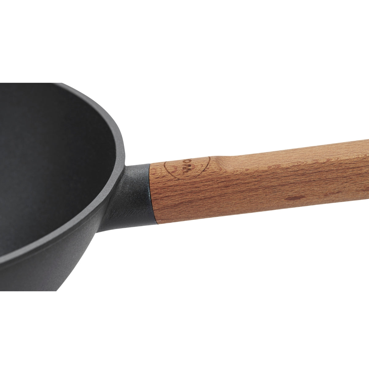 Wooden Handle Wok 28cm